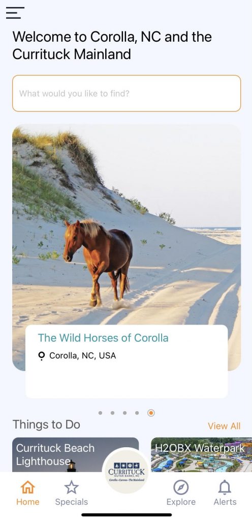 Corolla OBX App - Currituck County Department of Travel & Tourism