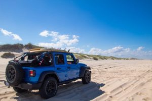 Jeep driving on the Beach in Corolla